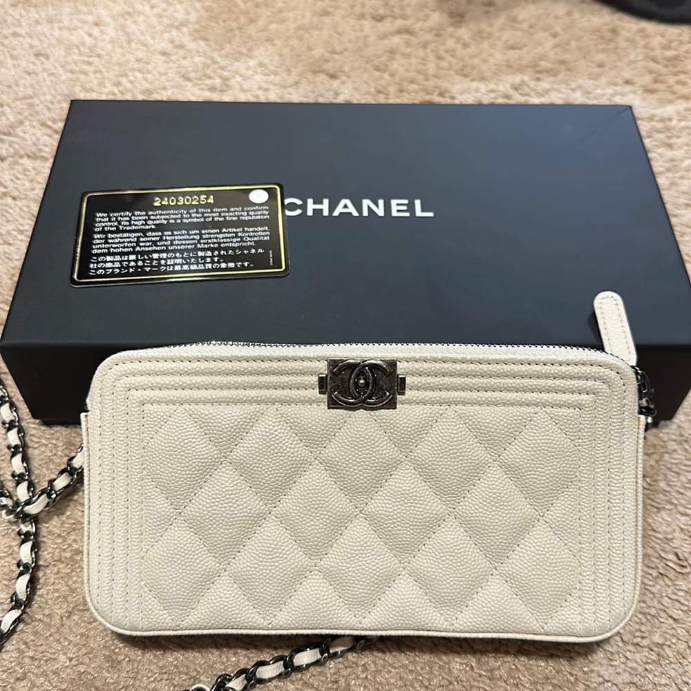Chanel Boy wallet on chain